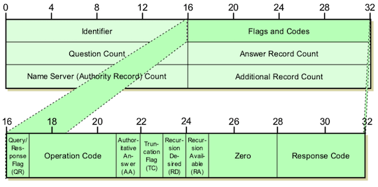 DNS域名解析数据包